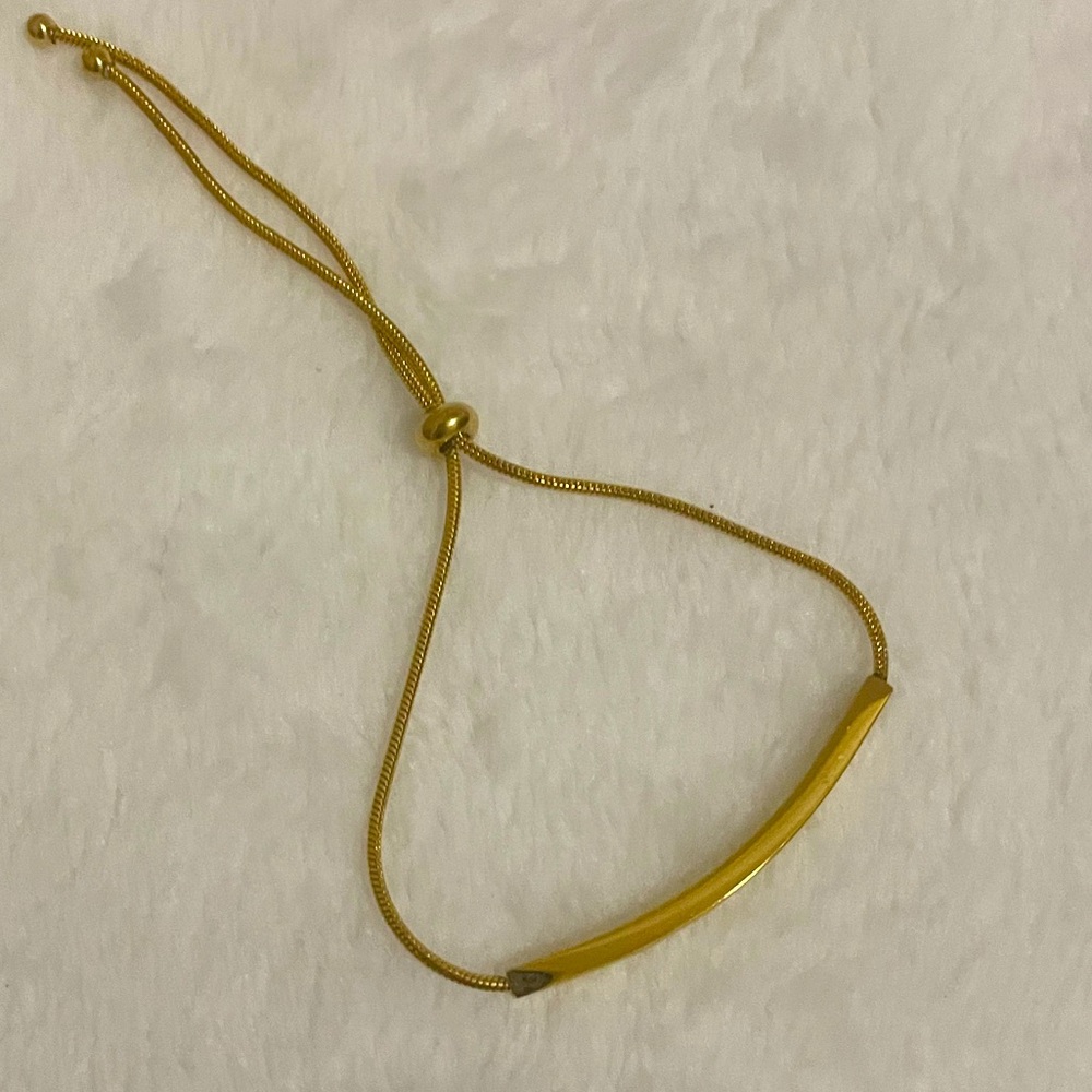 Gold Bar Slide Bracelet - 8.5mm adjustable • NWOT
